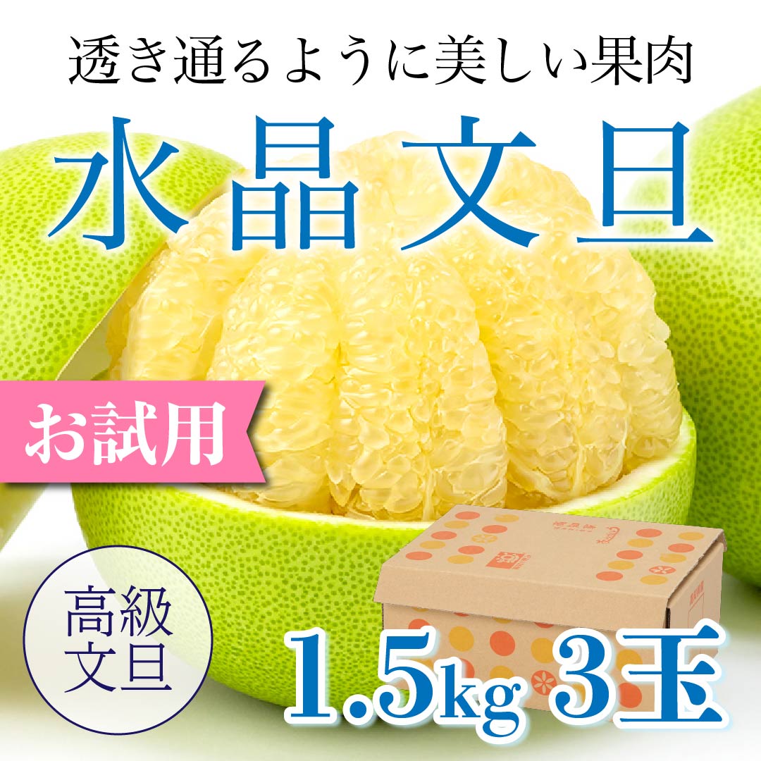 高知県産「水晶文旦」【お試用】【約1.5kg 3玉入】(優) | 高知野菜
